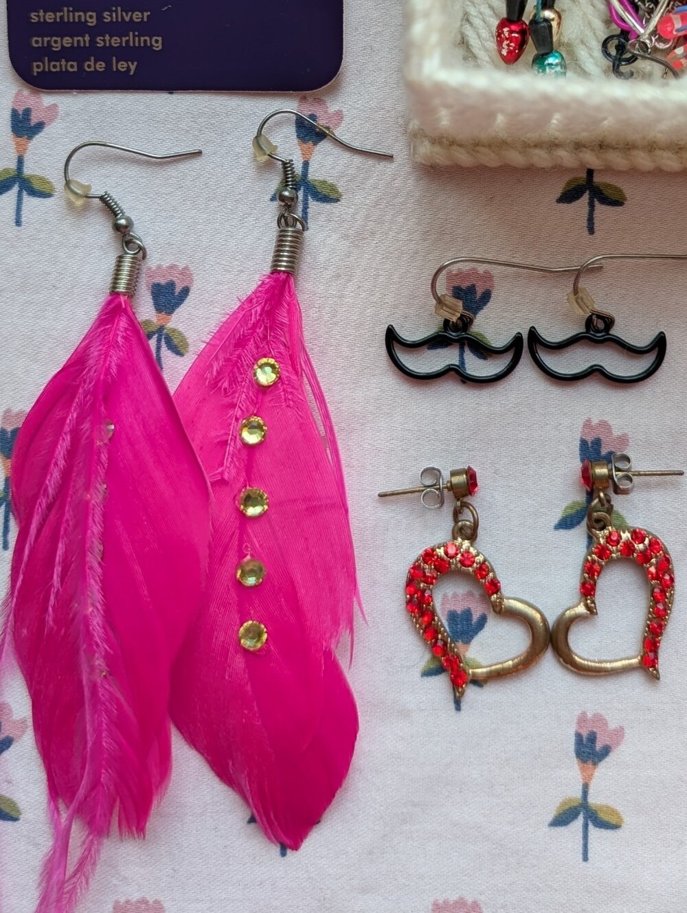 Whimsical colorful earrings bundle